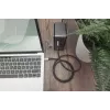 Cabo de ligação DIGITUS USB 4, TypeC para TypeC, caixa de alumínio, trança PP, 8K@60Hz, PD3.0, 40 Gbit/s, 1m, preto