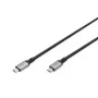 Cabo de ligação DIGITUS USB 4. tipo C para tipo C. Caixa de alumínio trança PP 4K@60Hz. PD3.0. 20Gbit/s. 3m. preto