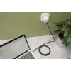 Cabo de ligação DIGITUS USB 4. tipo C para tipo C. Caixa de alumínio trança PP 4K@60Hz. PD3.0. 20Gbit/s. 3m. preto