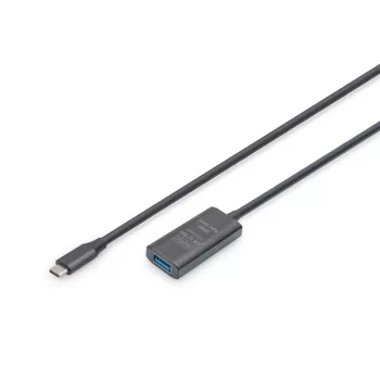 Cabo de extensão USB-C ativo DIGITUS – 5G USB 3.2 Gen1 USB-C – USB-A (M/F) – 5 m