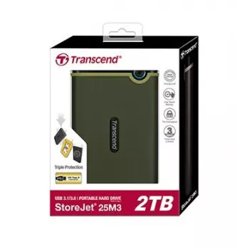 TRANSCEND StoreJet 25M3 2 TB SATA 2,5 inch USB 3.0 verde militar