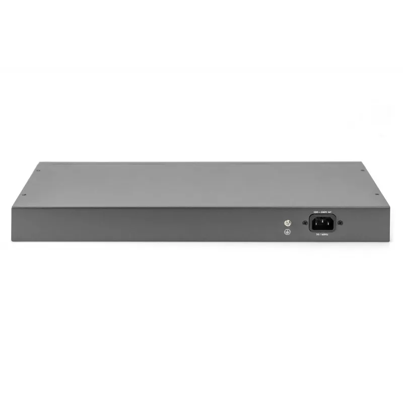 Switch Digitus DN-95343 de 24 portas Fast Ethernet PoE, 2x Gigabit Combo TP/SFP, 370 W