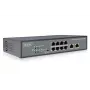 Switch Fast Ethernet PoE af/at DIGITUS 8 portas + 2 uplinks 120W de orçamento PoE, montagem em rack