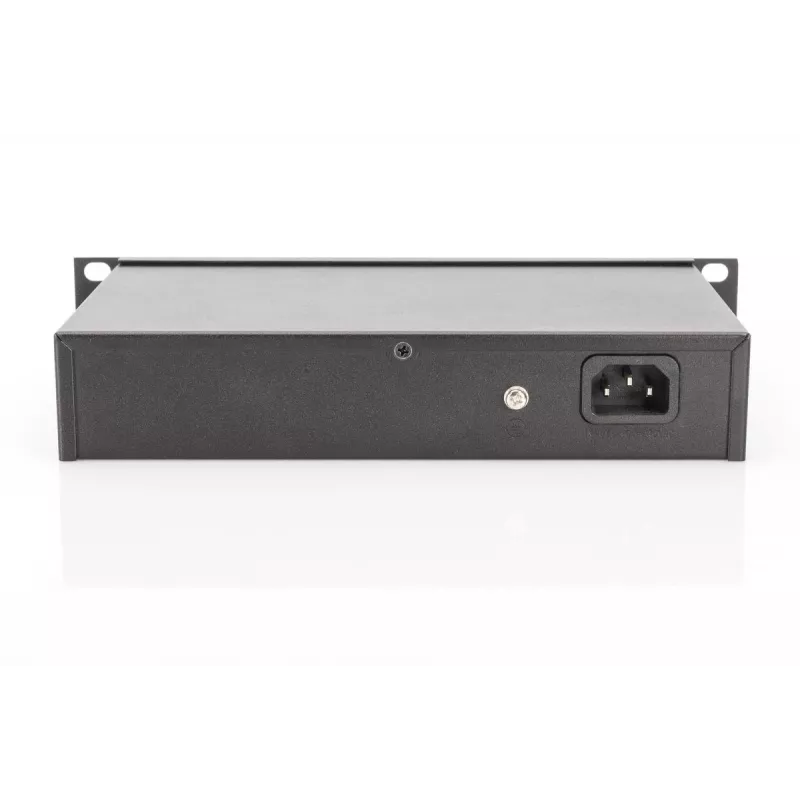 Switch Gigabit Ethernet PoE gerido L2 DIGITUS 8 portas PoE, 10