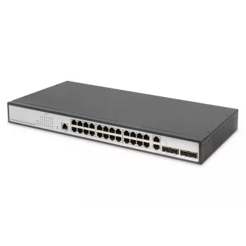Switch Gigabit Ethernet gerido L2 DIGITUS 24 portas + 2 portas combo e 2 portas uplink SFP
