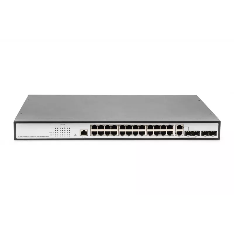 Switch Gigabit Ethernet gerido L2 DIGITUS 24 portas + 2 portas combo e 2 portas uplink SFP