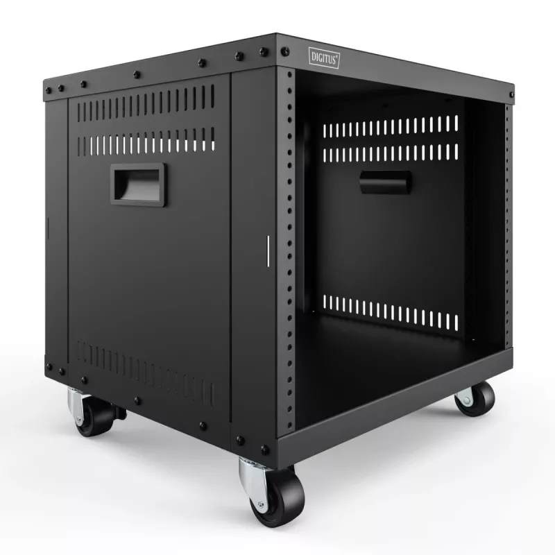 Rack AVS DIGITUS 8U 420x507x460mm furos roscados rodas preto