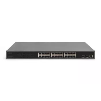 Switch Gigabit Ethernet DIGITUS com injetor PoE 24 portas L2 gerido 2 SFP Upload