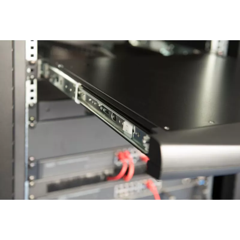 Consola KVM LCD Full HD modular DIGITUS DS-72221-2GE de 19 polegadas (48,3 cm), KVM VGA de 8 portas, touchpad, teclado alemão