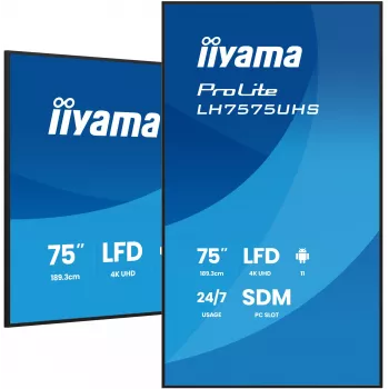 Ecrã de sinalização digital iiyama LH7575UHS-B2AG 190,5 cm (75