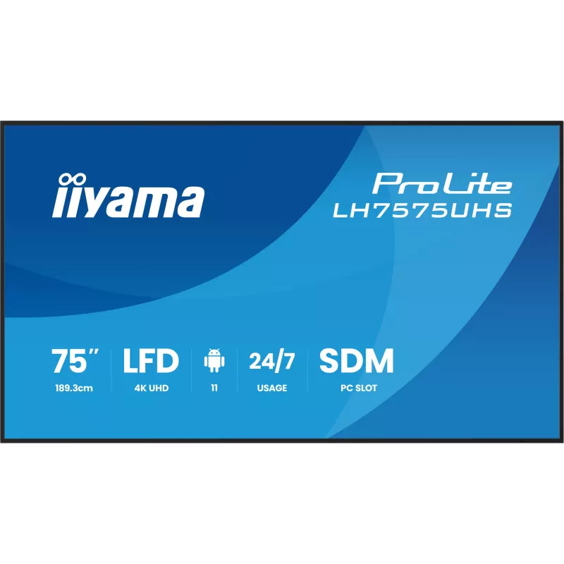 Ecrã de sinalização digital iiyama LH7575UHS-B2AG 190,5 cm (75
