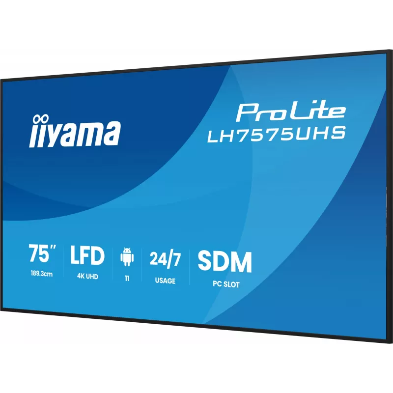 Ecrã de sinalização digital iiyama LH7575UHS-B2AG 190,5 cm (75