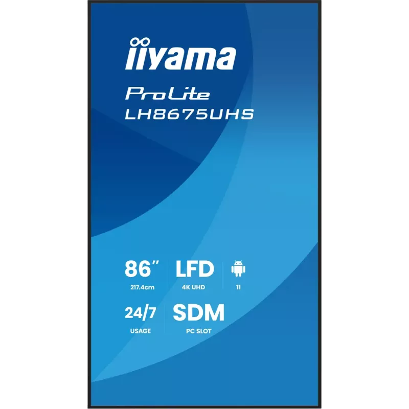 Ecrã de sinalização digital iiyama 86