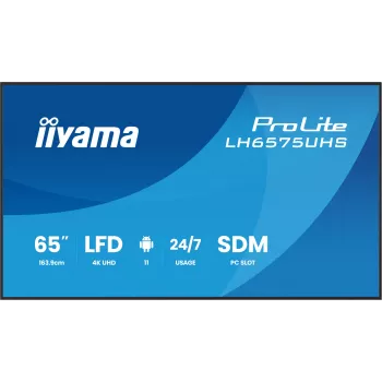 Ecrã de sinalização digital iiyama LH6575UHS-B2AG 163,8 cm (64,5