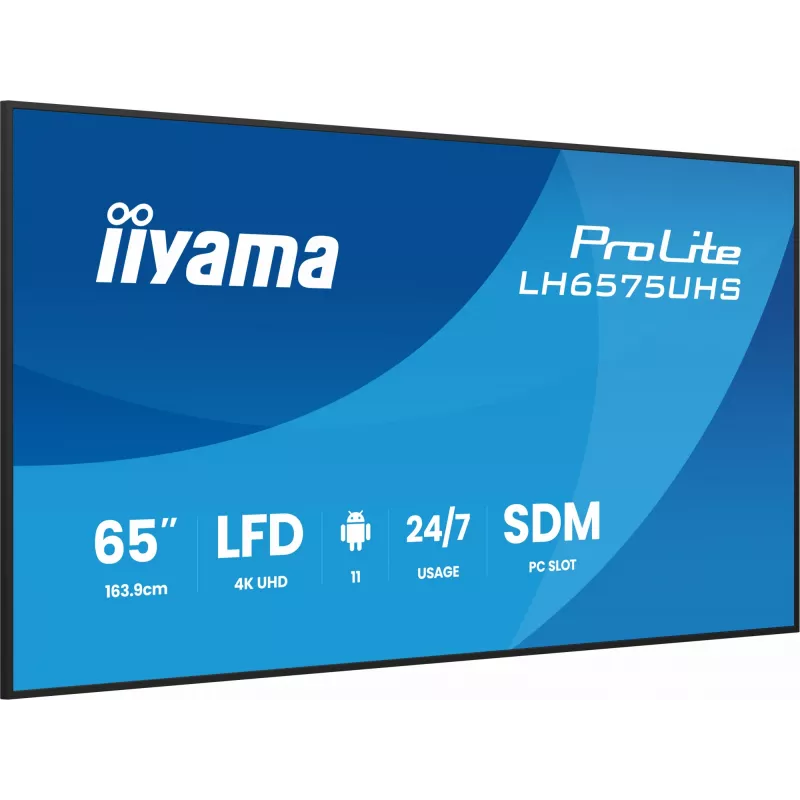 Ecrã de sinalização digital iiyama LH6575UHS-B2AG 163,8 cm (64,5
