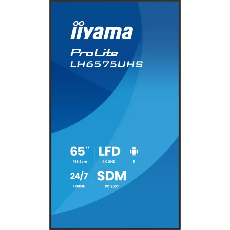Ecrã de sinalização digital iiyama LH6575UHS-B2AG 163,8 cm (64,5