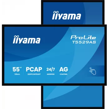 Ecrã de sinalização digital iiyama T5529AS-B1AG design quiosque 138,7 cm (54,6