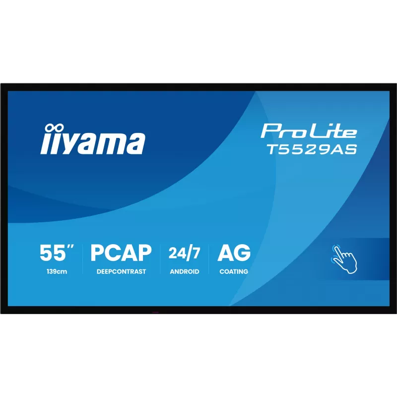 Ecrã de sinalização digital iiyama T5529AS-B1AG design quiosque 138,7 cm (54,6