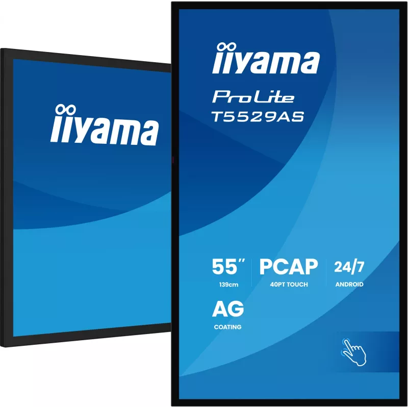 Ecrã de sinalização digital iiyama T5529AS-B1AG design quiosque 138,7 cm (54,6