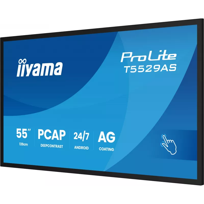 Ecrã de sinalização digital iiyama T5529AS-B1AG design quiosque 138,7 cm (54,6