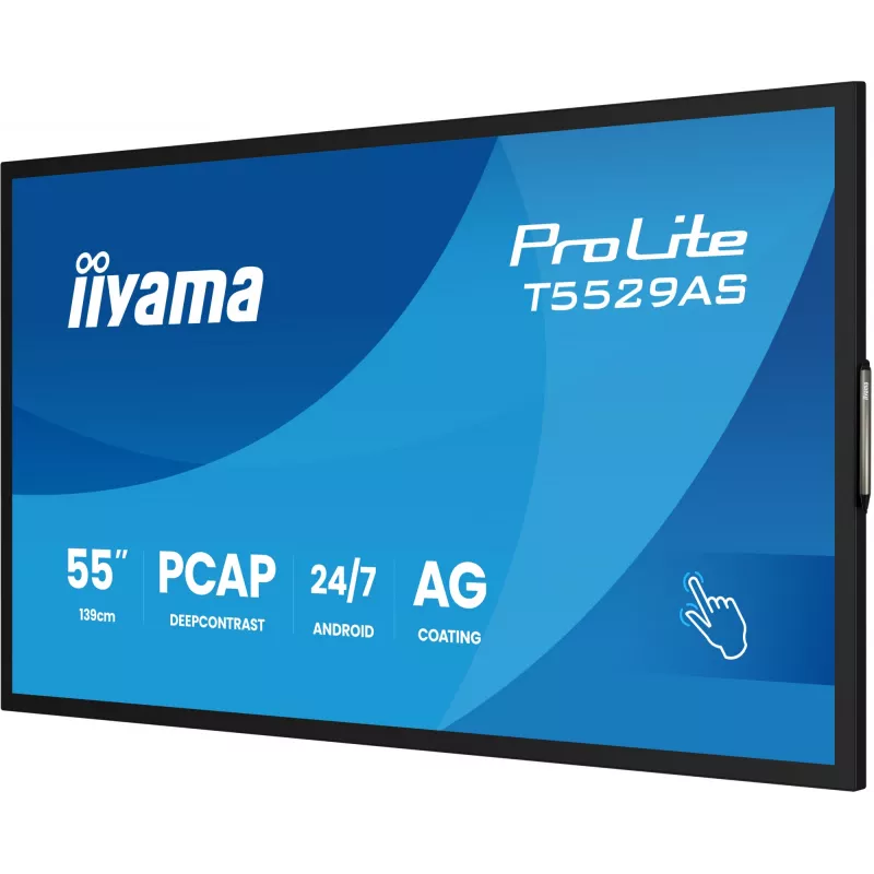 Ecrã de sinalização digital iiyama T5529AS-B1AG design quiosque 138,7 cm (54,6