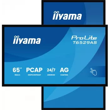 Ecrã de sinalização digital iiyama T6529AS-B1AG design quiosque 163,8 cm (64,5