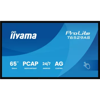 Ecrã de sinalização digital iiyama T6529AS-B1AG design quiosque 163,8 cm (64,5