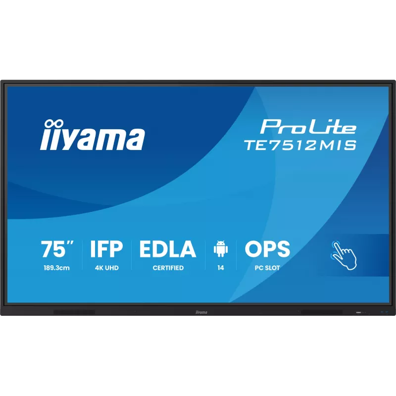 iiyama TE7512MIS-B4AG Ecrã de sinalética Design quiosque 190,5 cm (75