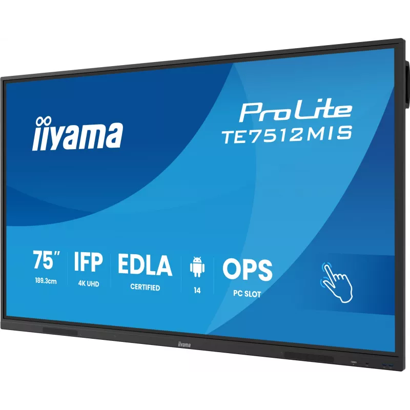 iiyama TE7512MIS-B4AG Ecrã de sinalética Design quiosque 190,5 cm (75