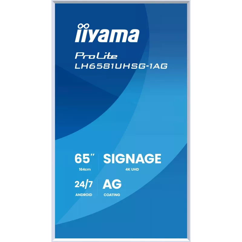 iiyama LH6581UHSG-1AG Ecrã de sinalética Ecrã plano de sinalética digital 163,8 cm (64,5