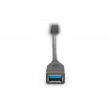DIGITUS Cabo adaptador USB Type-C, OTG, Type-C - A macho/fêmea, 15 cm Super Speed preto