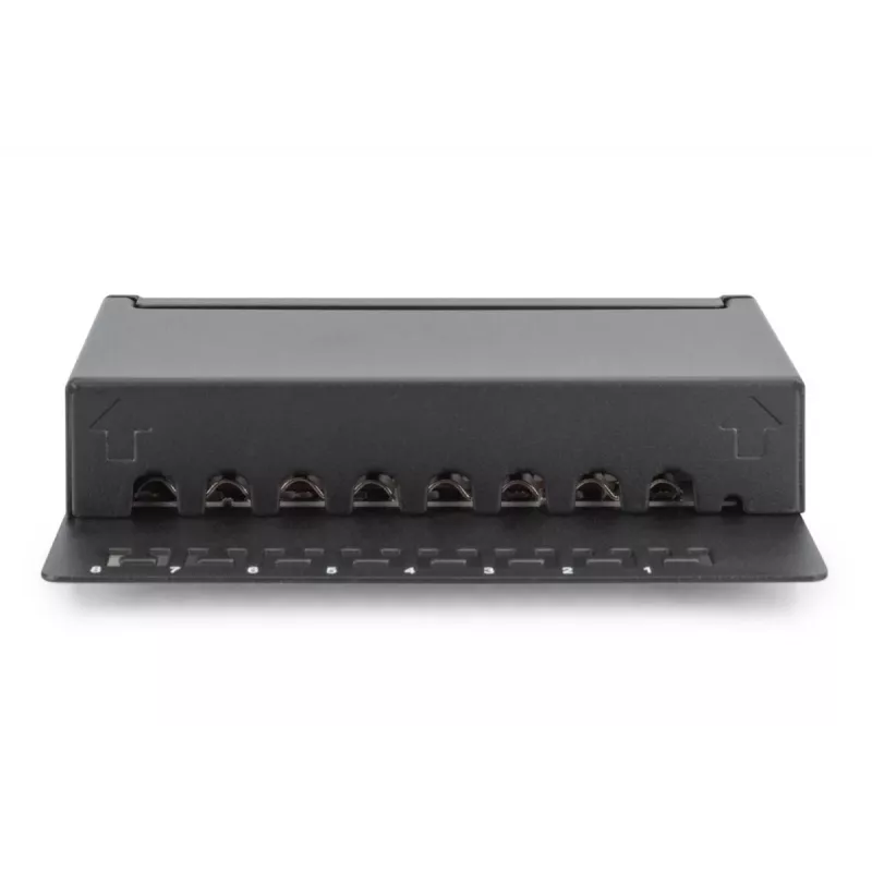 DIGITUS Patch Panel CAT6 8 portas blindado preto