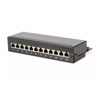 Patch Panel Digitus Desktop CAT 6A Classe EA blindado preto