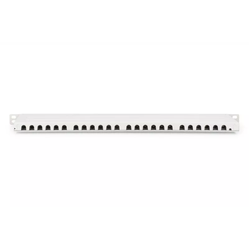 DIGITUS Patch Panel CAT6A EA blindado, 24 portas RJ45 proteção contra pó, 8P8C, 0,5U, cinzento RAL 7035