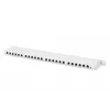 DIGITUS Patch Panel CAT6A EA blindado, 24 portas RJ45 proteção contra pó, 8P8C, 0,5U, cinzento RAL 7035