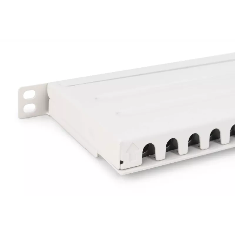 DIGITUS Patch Panel CAT6A EA blindado, 24 portas RJ45 proteção contra pó, 8P8C, 0,5U, cinzento RAL 7035