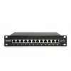 DIGITUS Patch Panel CAT6A, blindado, 12 portas campo de identificação, 1U, montagem em rack de 10