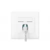 DIGITUS Tomada de rede CAT6A Classe EA, blindada 1x RJ45, LSA, branco puro, encastrar, 8 direções