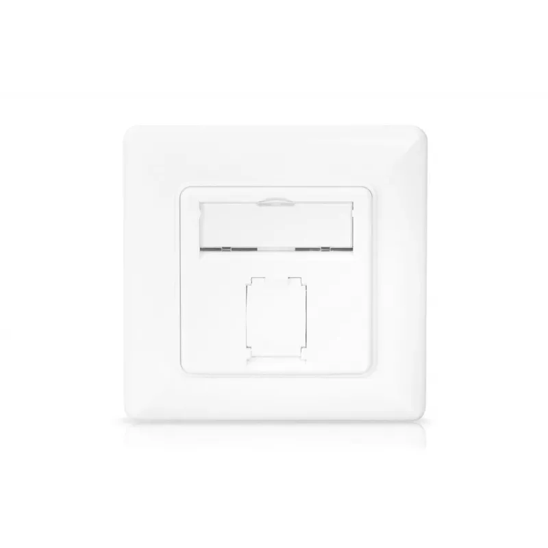 DIGITUS Tomada de rede CAT6A Classe EA, blindada 1x RJ45, LSA, branco puro, encastrar, 8 direções