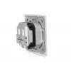 DIGITUS Tomada de rede CAT6A Classe EA, blindada 2x RJ45, LSA, branco puro, encastrar, 8 direções