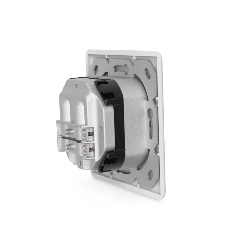 DIGITUS Tomada de rede CAT6A Classe EA, blindada 2x RJ45, LSA, branco puro, encastrar, 8 direções