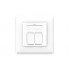 DIGITUS Tomada de rede CAT6A Classe EA, blindada 2x RJ45, LSA, branco puro, encastrar, 8 direções