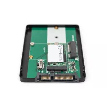 DIGITUS Caixa para HDD 2,5 inch SATA – M.2 ou mSATA SATA 3 6 Gbit/s, velocidade de escrita até 520 MB/s