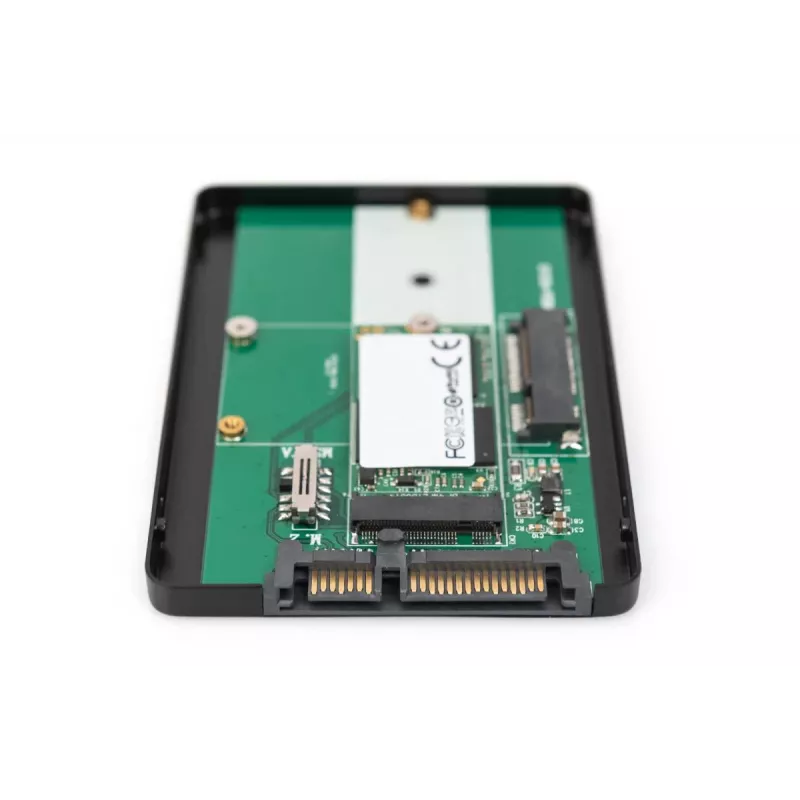 DIGITUS Caixa para HDD 2,5 inch SATA – M.2 ou mSATA SATA 3 6 Gbit/s, velocidade de escrita até 520 MB/s