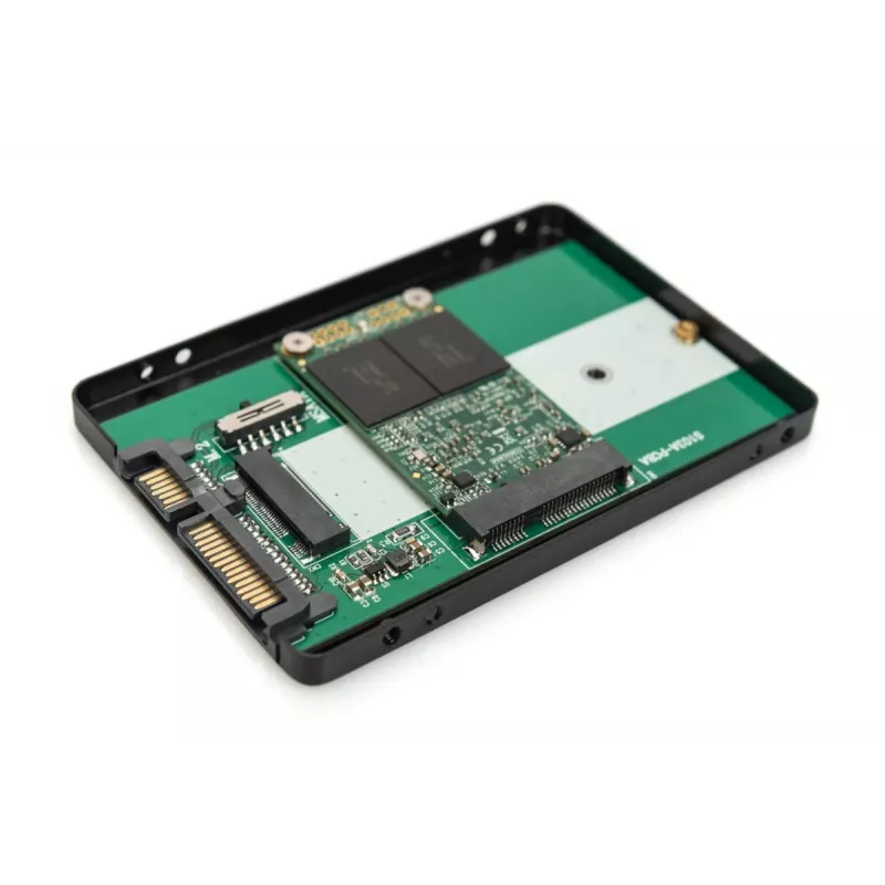 DIGITUS Caixa para HDD 2,5 inch SATA – M.2 ou mSATA SATA 3 6 Gbit/s, velocidade de escrita até 520 MB/s