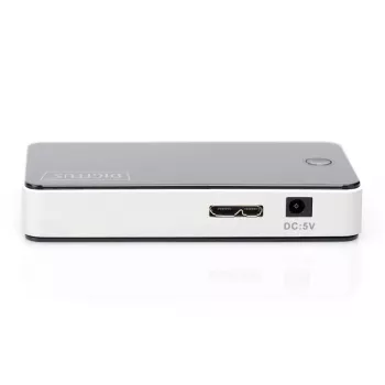 DIGITUS Hub USB 4 portas USB 3.0 externo preto acabamento brilhante
