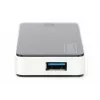 DIGITUS Hub USB 4 portas USB 3.0 externo preto acabamento brilhante
