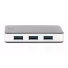 DIGITUS Hub USB 4 portas USB 3.0 externo preto acabamento brilhante