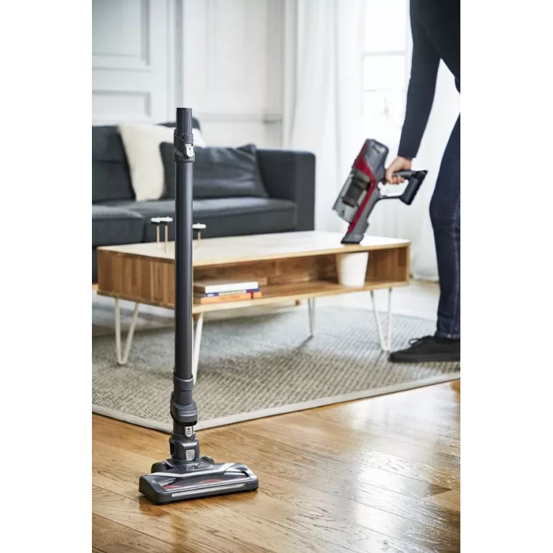 Rowenta RH6878 aspirador vertical 2-em-1 a bateria a seco ciclónico sem saco 0,55 l 100 W vermelho, cinzento