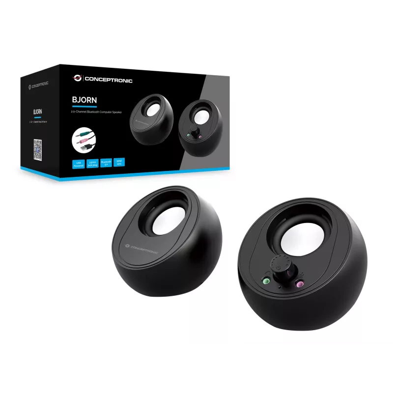 Altifalantes para computador Conceptronic BJORN 2.0 canais com Bluetooth, 10 W